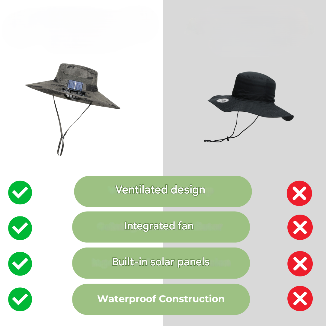 Sonnenschirmkappe für den Außenbereich mit eingebautem Ventilator – Sunbreeze