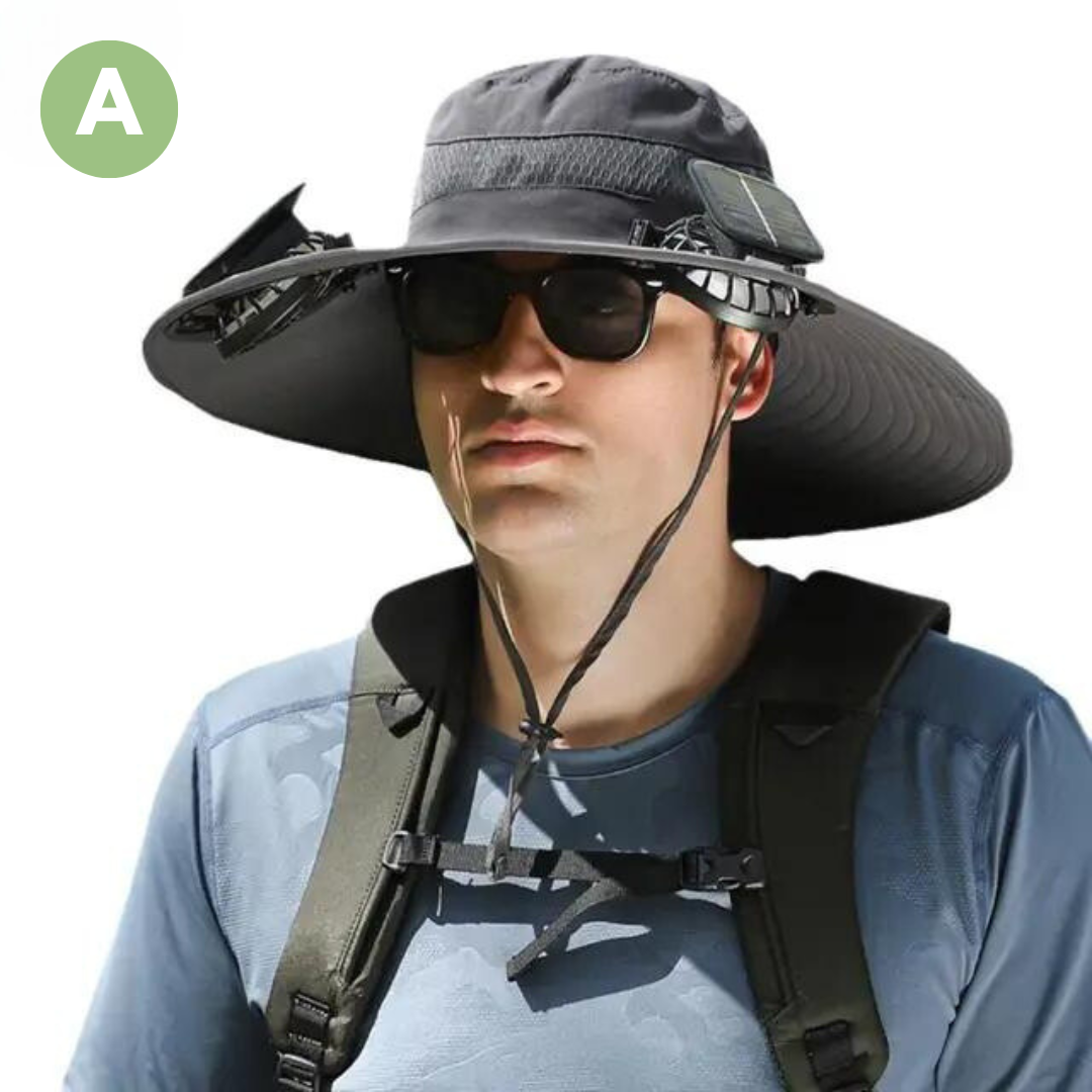 Sonnenschirmkappe für den Außenbereich mit eingebautem Ventilator – Sunbreeze