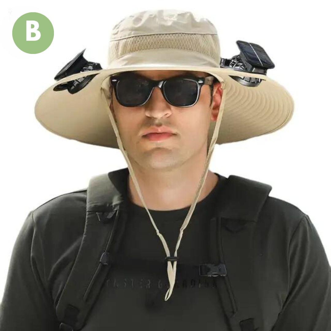 Sonnenschirmkappe für den Außenbereich mit eingebautem Ventilator – Sunbreeze