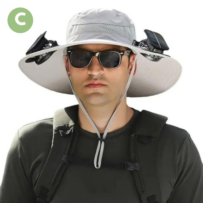 Sonnenschirmkappe für den Außenbereich mit eingebautem Ventilator – Sunbreeze