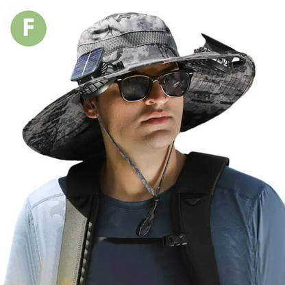 Sonnenschirmkappe für den Außenbereich mit eingebautem Ventilator – Sunbreeze