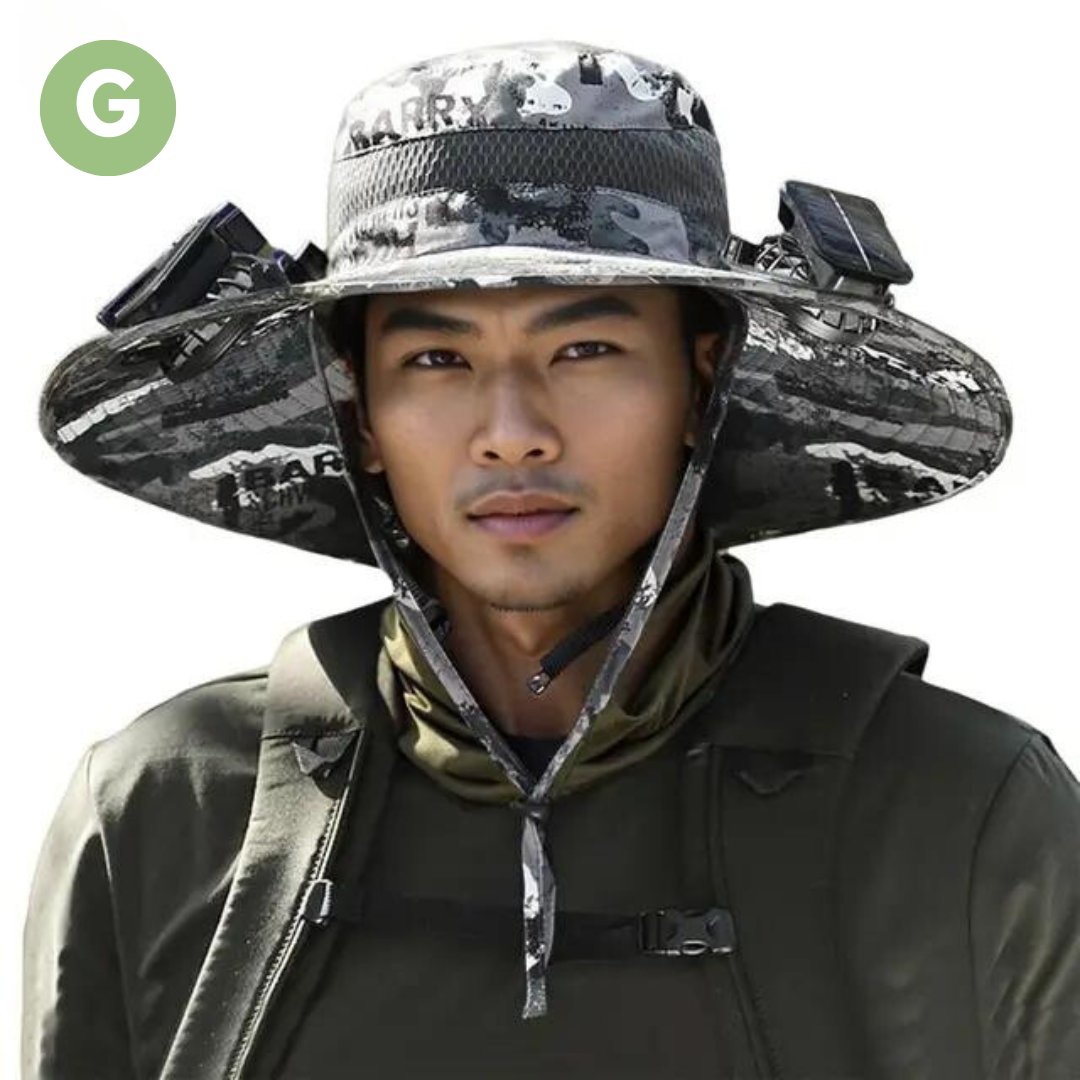 Sonnenschirmkappe für den Außenbereich mit eingebautem Ventilator – Sunbreeze