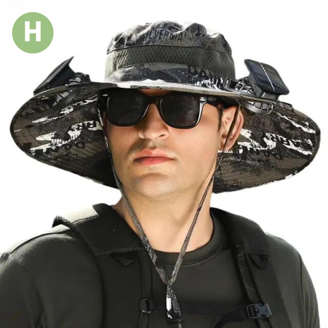 Sonnenschirmkappe für den Außenbereich mit eingebautem Ventilator – Sunbreeze