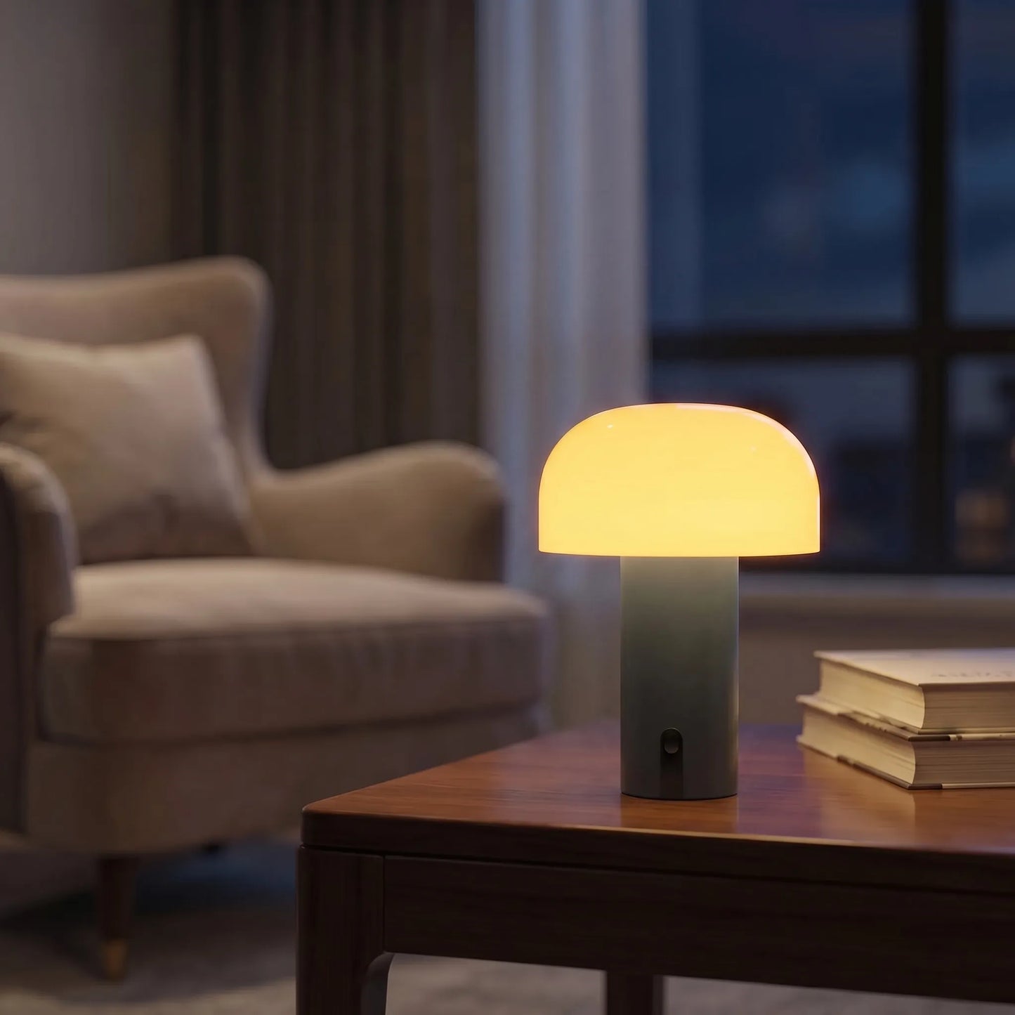 Wireless Dimmable Mushroom Table Lamp -  Lumorra