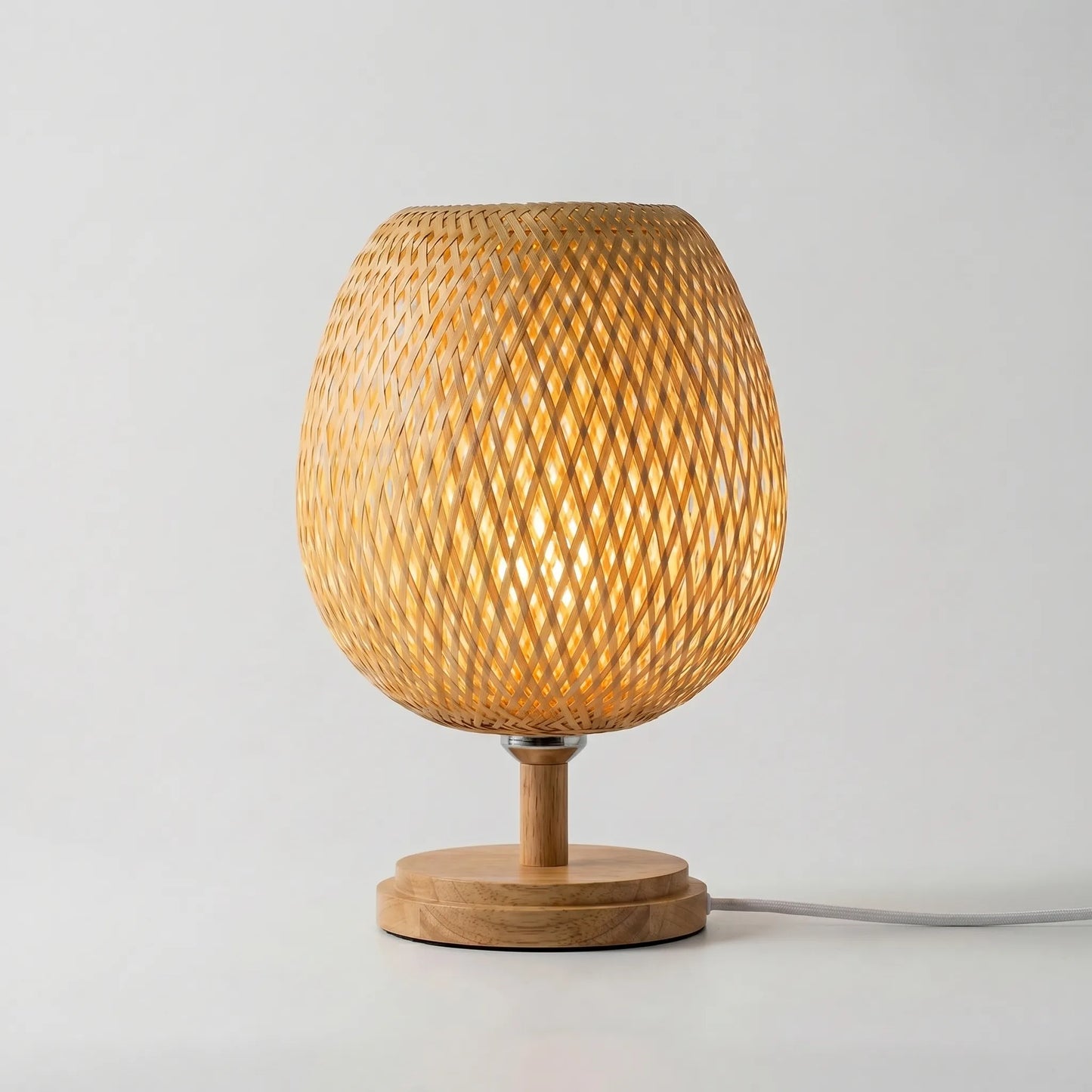 Woven Bamboo Vintage Table Lamp -  Tessalow