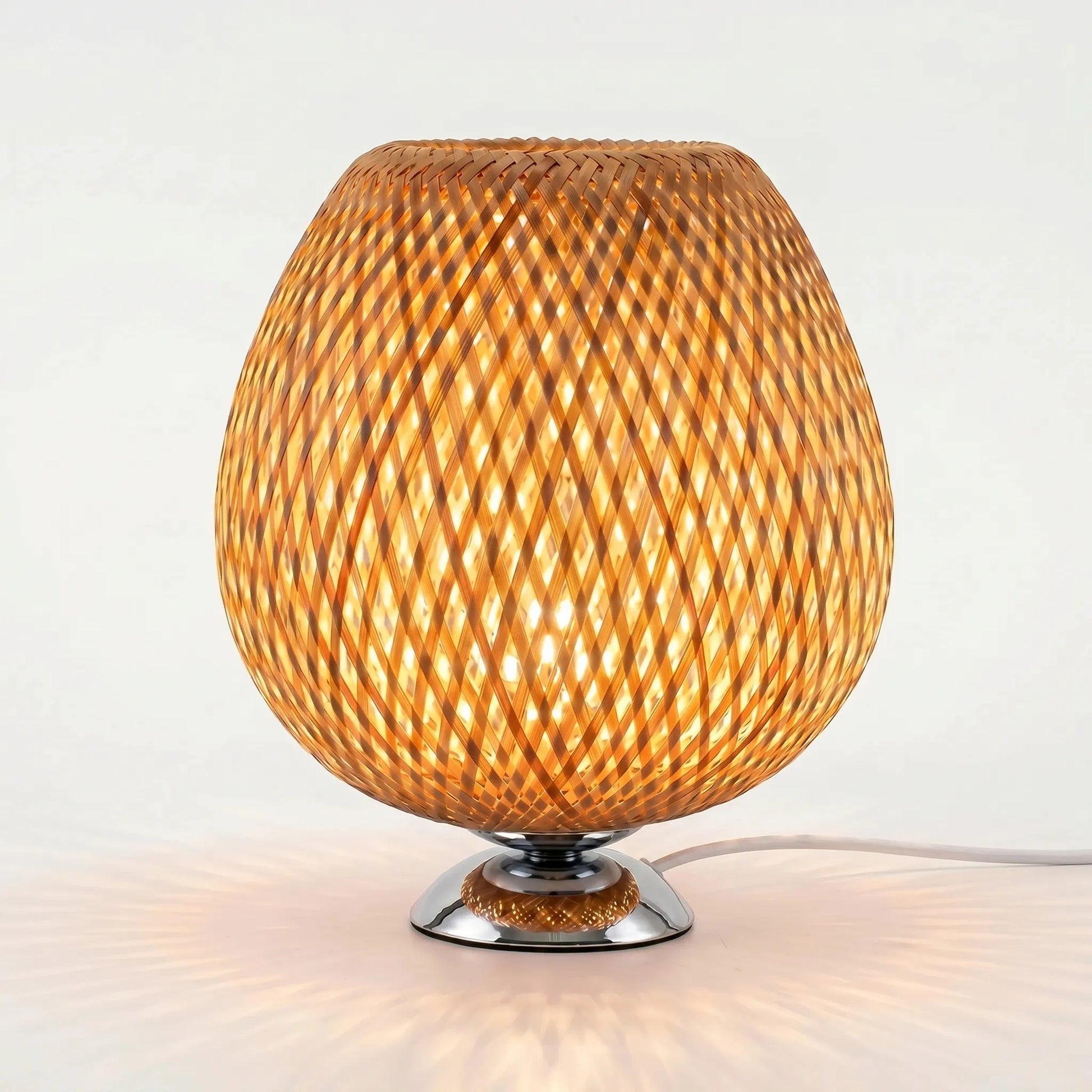Woven Bamboo Vintage Table Lamp -  Tessalow