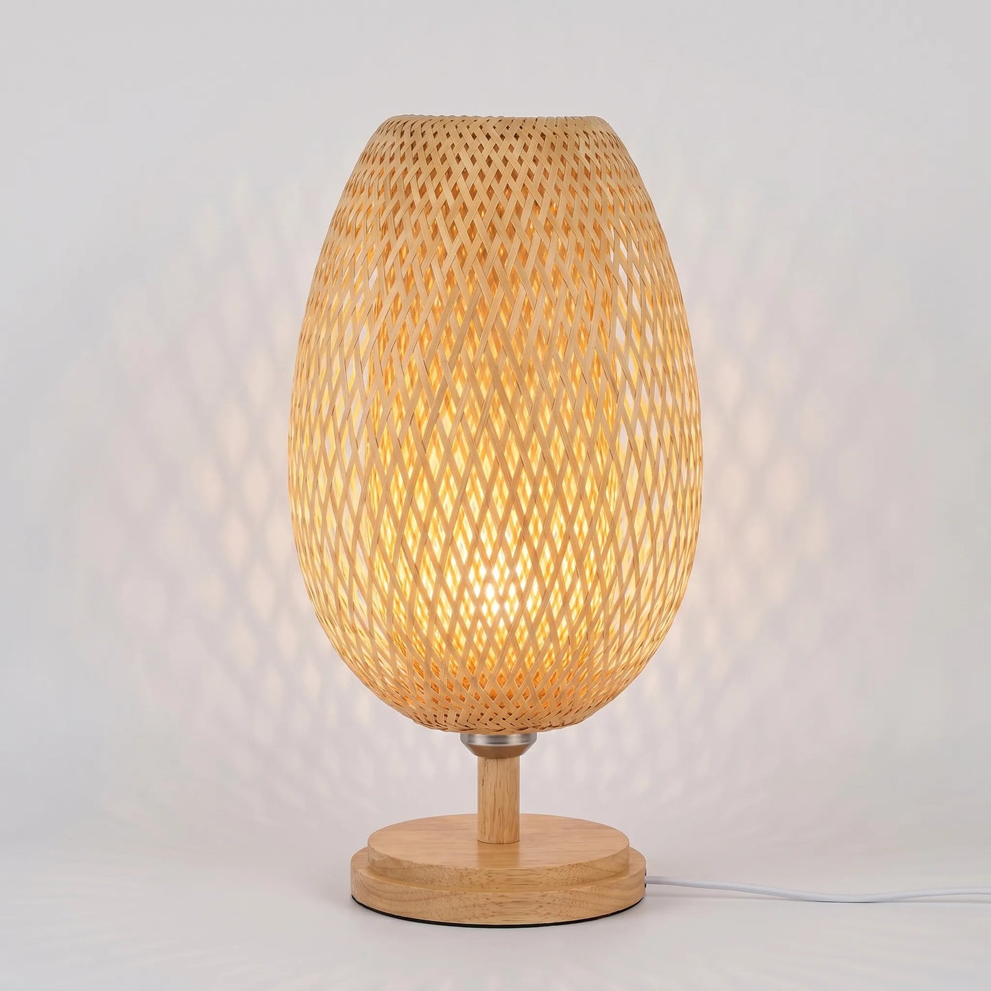 Woven Bamboo Vintage Table Lamp -  Tessalow