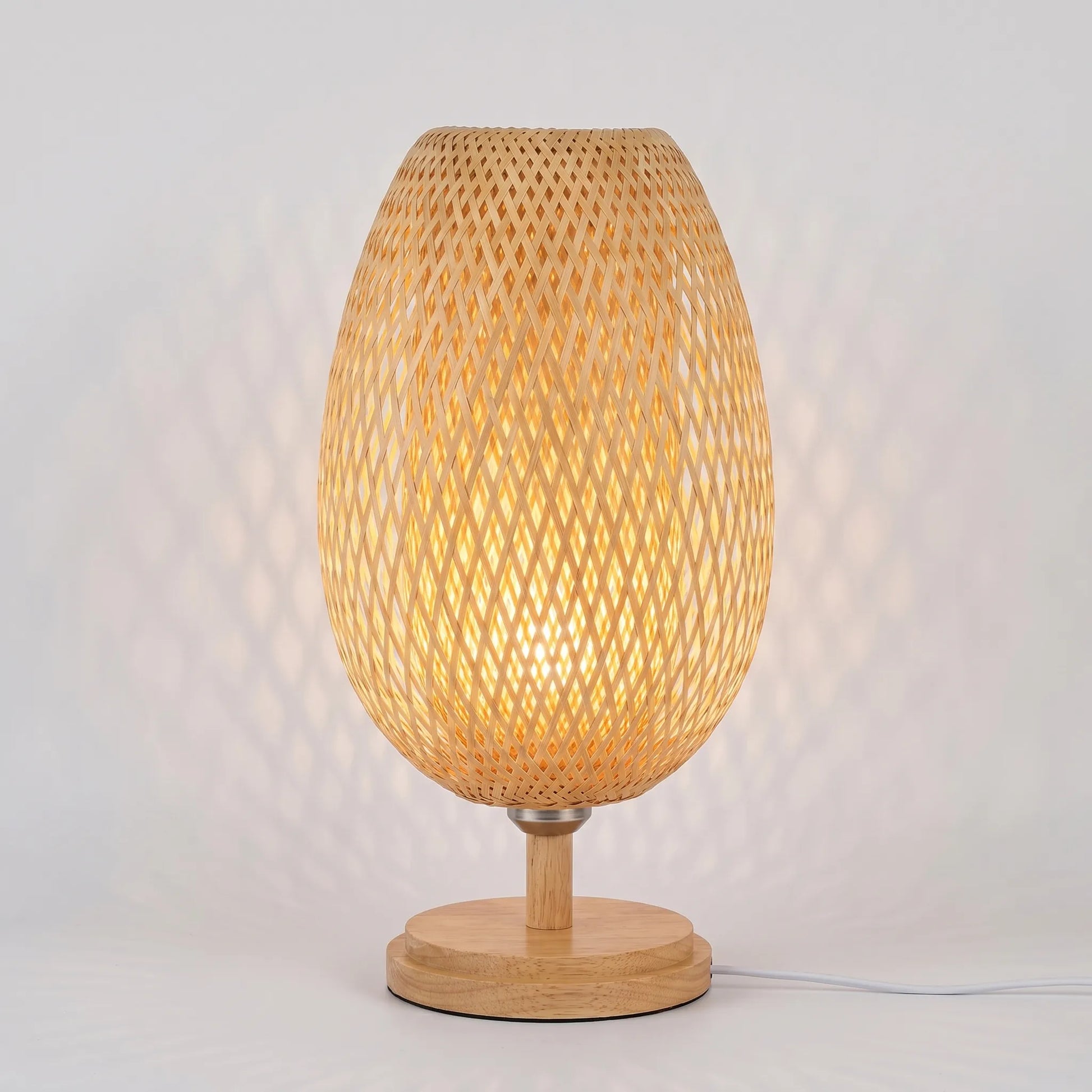 Woven Bamboo Vintage Table Lamp -  Tessalow