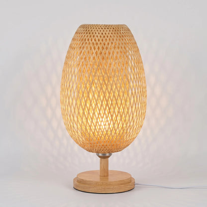 Woven Bamboo Vintage Table Lamp -  Tessalow