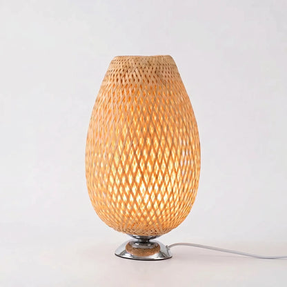 Woven Bamboo Vintage Table Lamp -  Tessalow