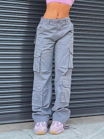 Damen-Sommer-Cargohose mit hohem Bund - Romy