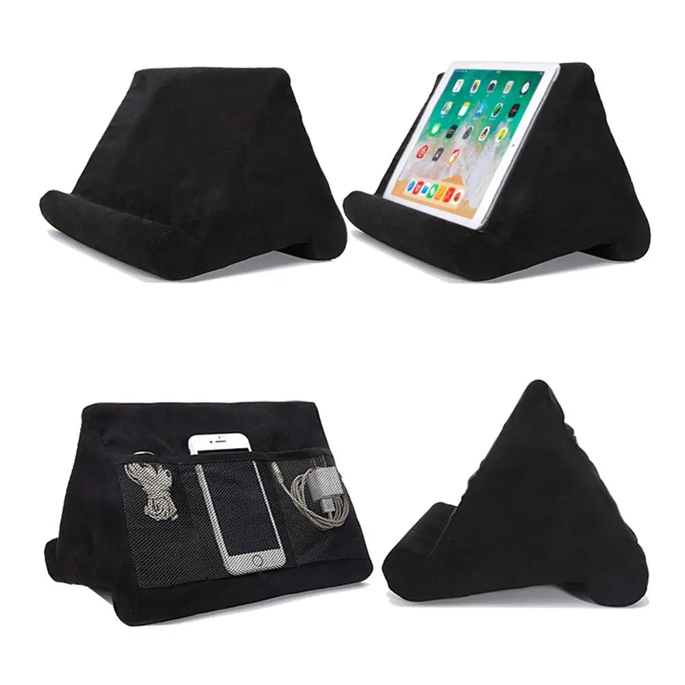 Schwarzes Kissen-Tablet-Ständer für iPad, Samsung, Huawei, multifunktional, tragbar.