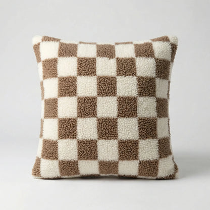 Zachte Kussenhoes Met Dambordpatroon - Squarelo