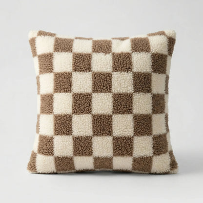 Zachte Kussenhoes Met Dambordpatroon - Squarelo
