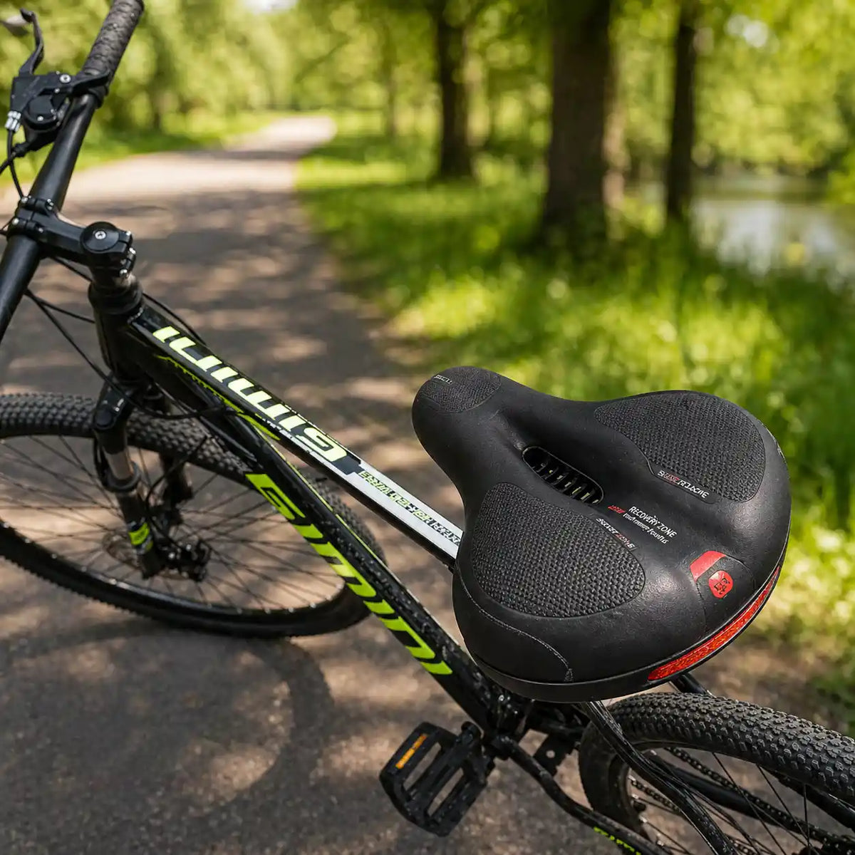 Ergonomic Comfort Bike Seat with Cutout - 2 in Thick Foam, Waterproof PU Leather 9