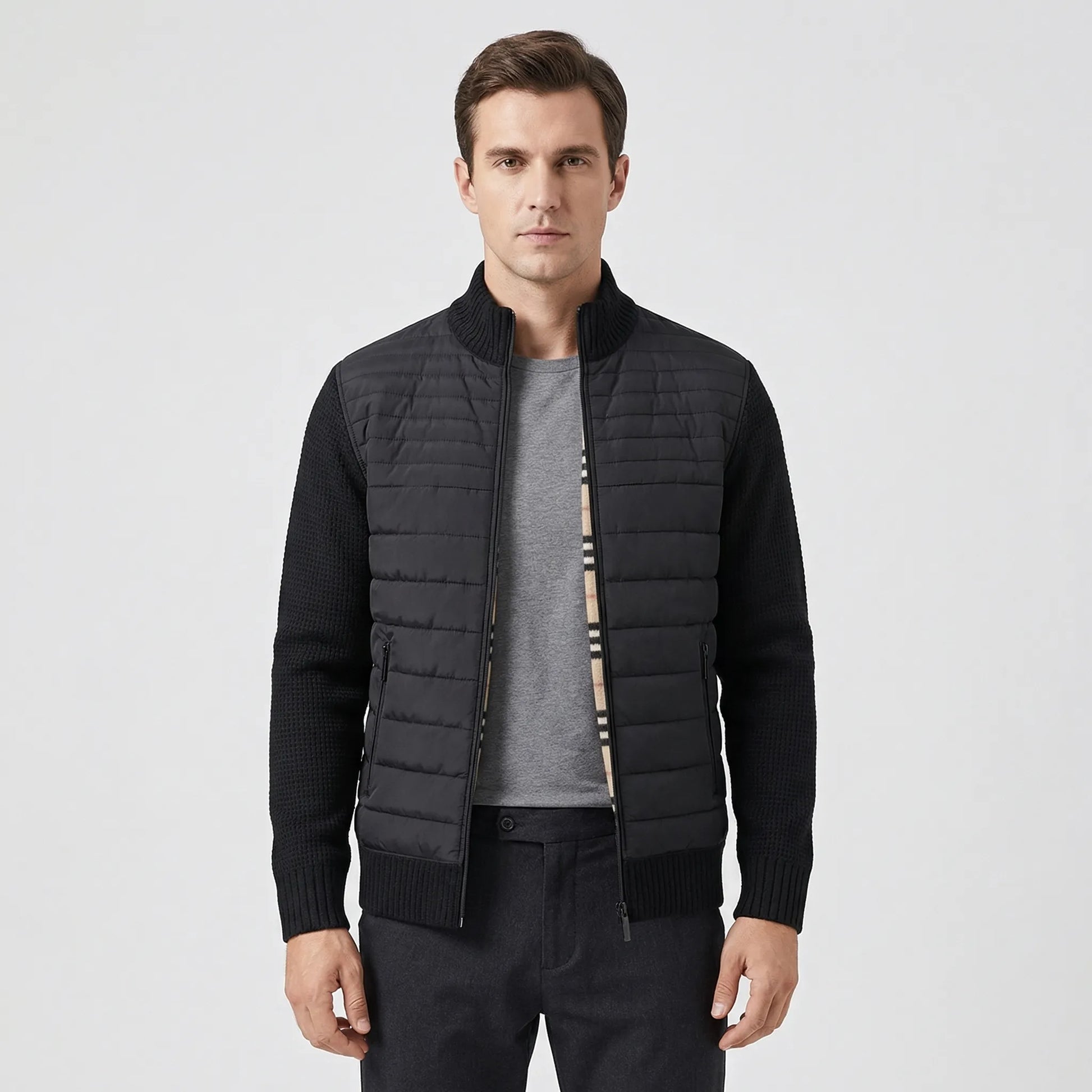 Zip-Up Stand Collar Men's Jacket - Felipe