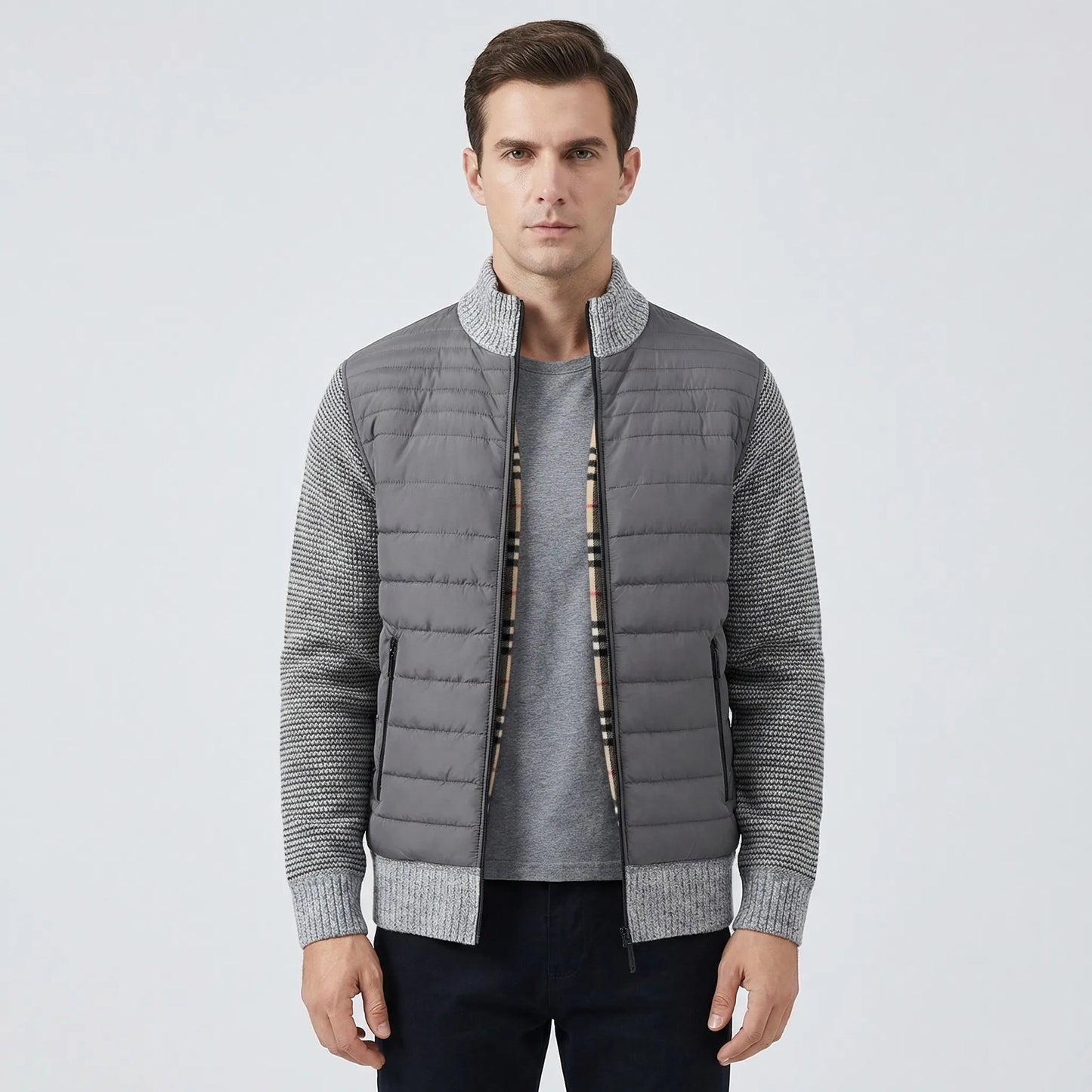 Zip-Up Stand Collar Men's Jacket - Felipe