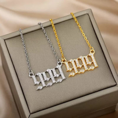 Zirkonia-Halskette - AngelNumbersNecklace 