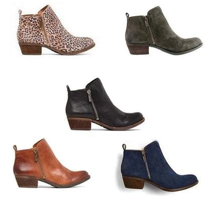 Lernen Damen Stiefeletten mit Blockabsatz und seitlichem Reißverschluss – Marit