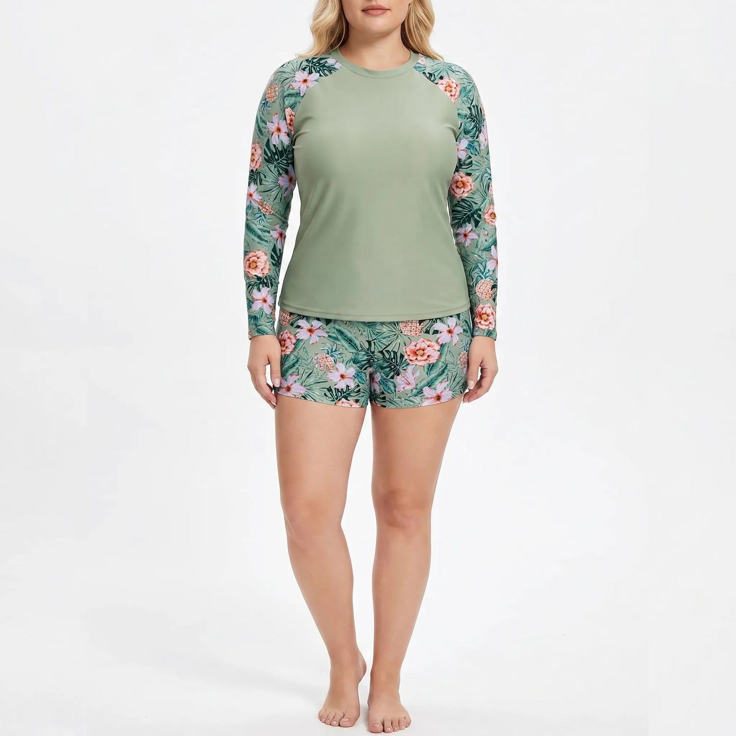 Zweiteiliger Bikini Damen In Großen Größen Mit Shorts - Geraldine
