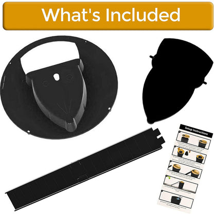 Schwarze Mausefalle Set, Kunststoff, mit Anleitung, effektiv für Schädlingsbekämpfung.