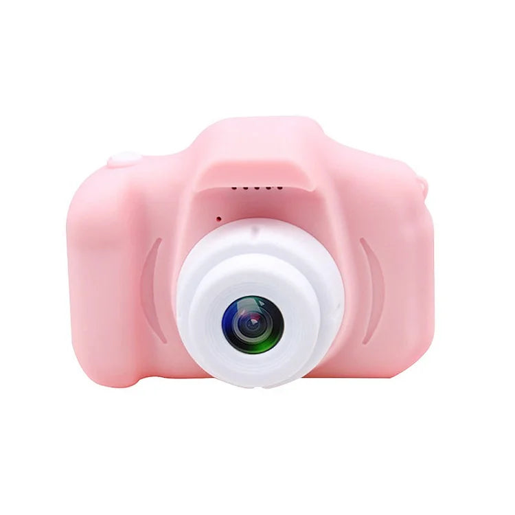 Rosa Kinderkamera, digital, Kunststoff, Spielzeugkamera, Fotografie, Geschenk für Kinder.