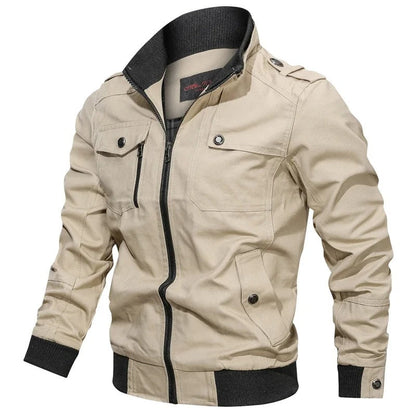 Herren-Sommermantel mit Kragen und Biker-Optik – Vince