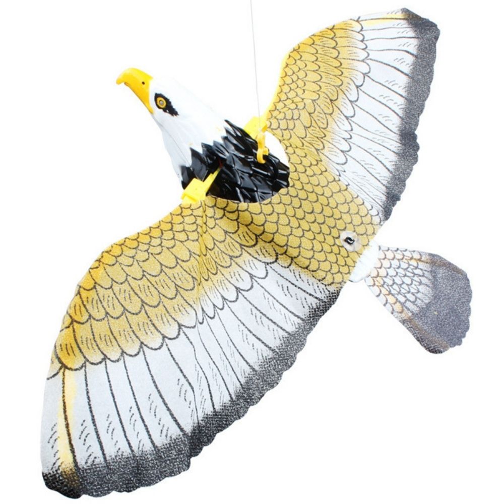 Fliegender Adler-Drachen, gelb-weiß, Outdoor-Spielzeug, robustes Nylon, realistische Details.