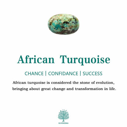 Afrikanischer Türkis Edelstein, grün-blau, Glücksbringer, Transformation, Erfolg, Naturstein