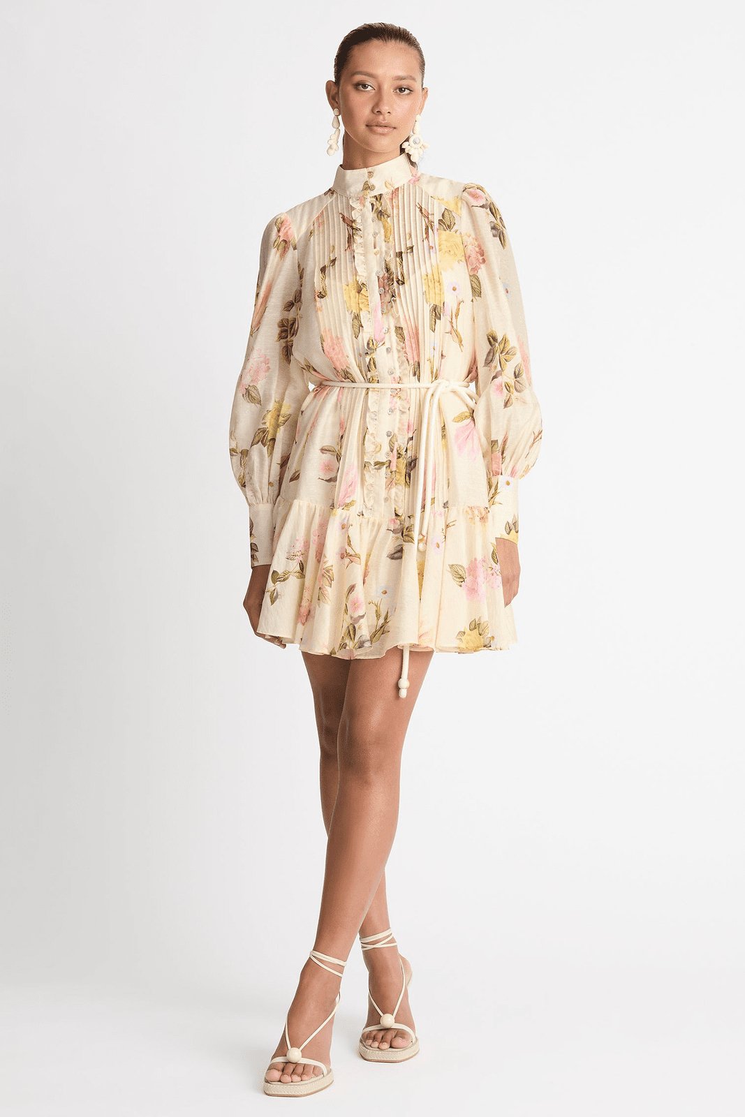 Mini-Hemdkleid mit Spitzenbesatz – Sylvie