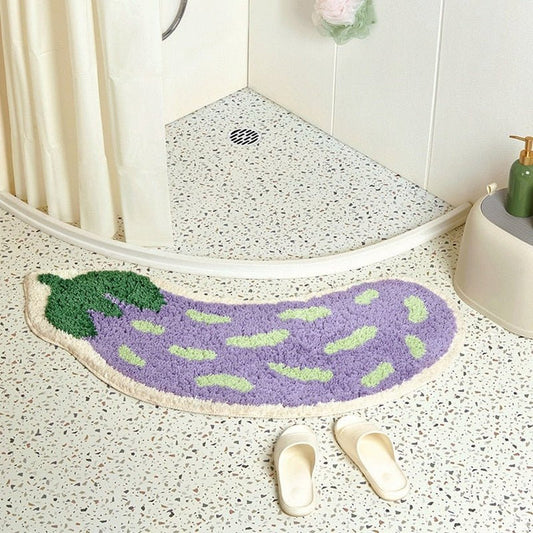Anti-Rutsch-Badmatt mit Bananen- oder Auberginen-Design - ZestPad