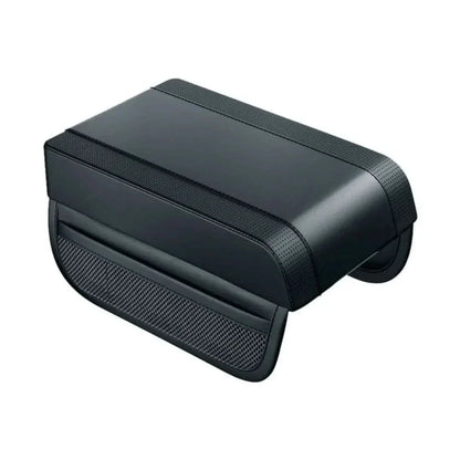 Schwarze Armlehnenabdeckung, Erhöhungskissen, Aufbewahrung, Autozubehör, Lederoptik.