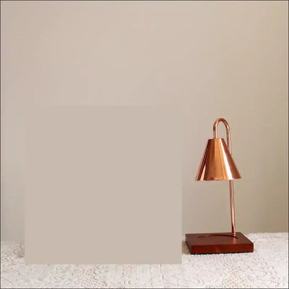Kupferfarbene Aromatherapie-Kerzenlampe, dekorative Tischleuchte, modernes Design