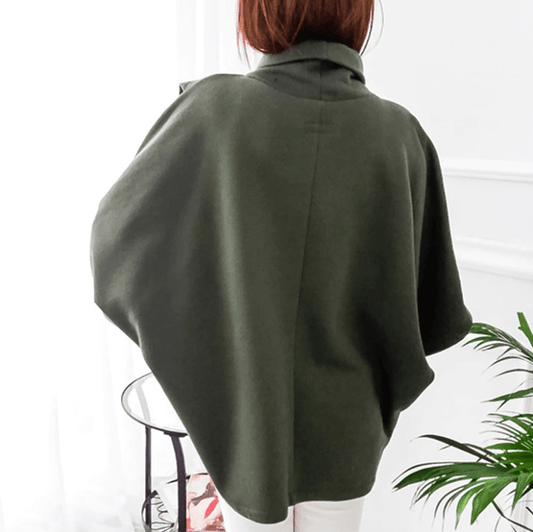 Asymmetrischer Damen Rollkragenpullover – Herbstzauber Mara