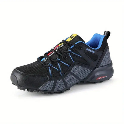 Wanderschuhe Herren atmungsaktiv | Komfort & Halt | Outdoor-Sohle mit Grip-Blau-39-Luzern Mode
