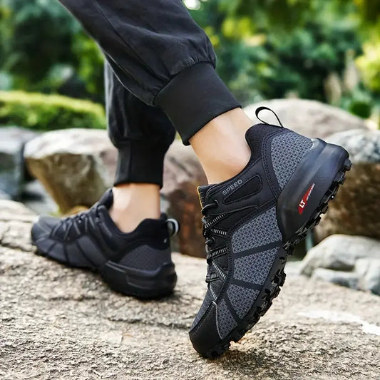Wanderschuhe Herren atmungsaktiv | Komfort & Halt | Outdoor-Sohle mit Grip-Luzern Mode