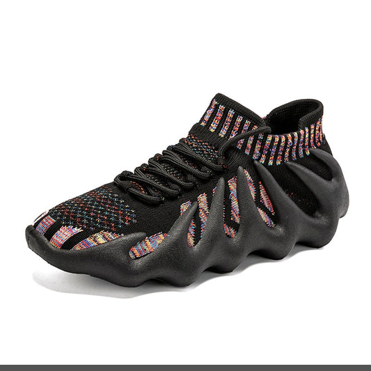 Unisex Sneaker | Mesh | Atmungsaktiv | Baumwolle | Schnürverschluss-Rot-35-Luzern Mode