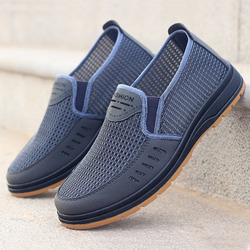 Herren Sneaker | Mesh | Atmungsaktiv | Gummi Sohle | Leicht | Luftig-Blau-39-Luzern Mode