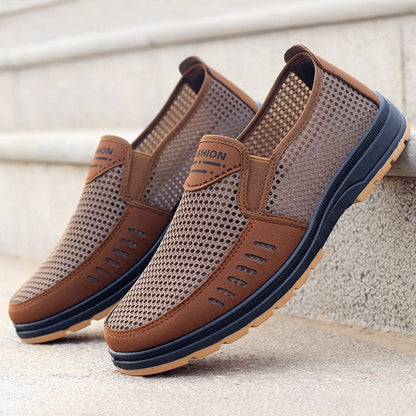 Herren Sneaker | Mesh | Atmungsaktiv | Gummi Sohle | Leicht | Luftig-Braun-39-Luzern Mode