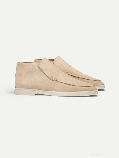 Beige Herren-Loafer aus Wildleder, City-Stil, weiche Sohle, elegantes Design, Aurelien.