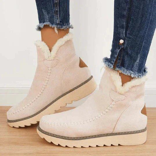 Women's Winter Slip-On Ankle Boots with Warm Lining, Non-Slip Sole 3