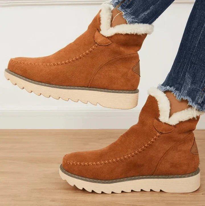 Women's Winter Slip-On Ankle Boots with Warm Lining, Non-Slip Sole 2