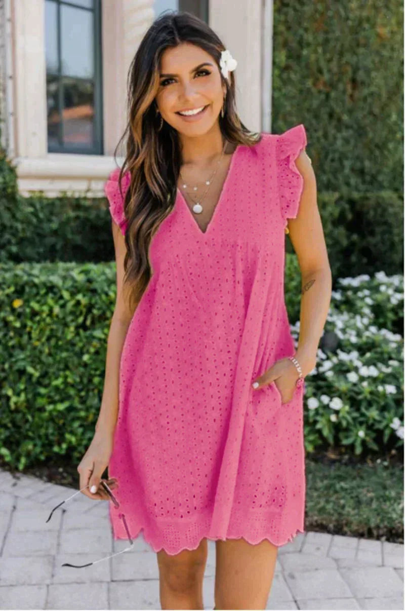 2-in-1-Sommerkleid mit eingearbeiteten Shorts und Taschen – Lianne