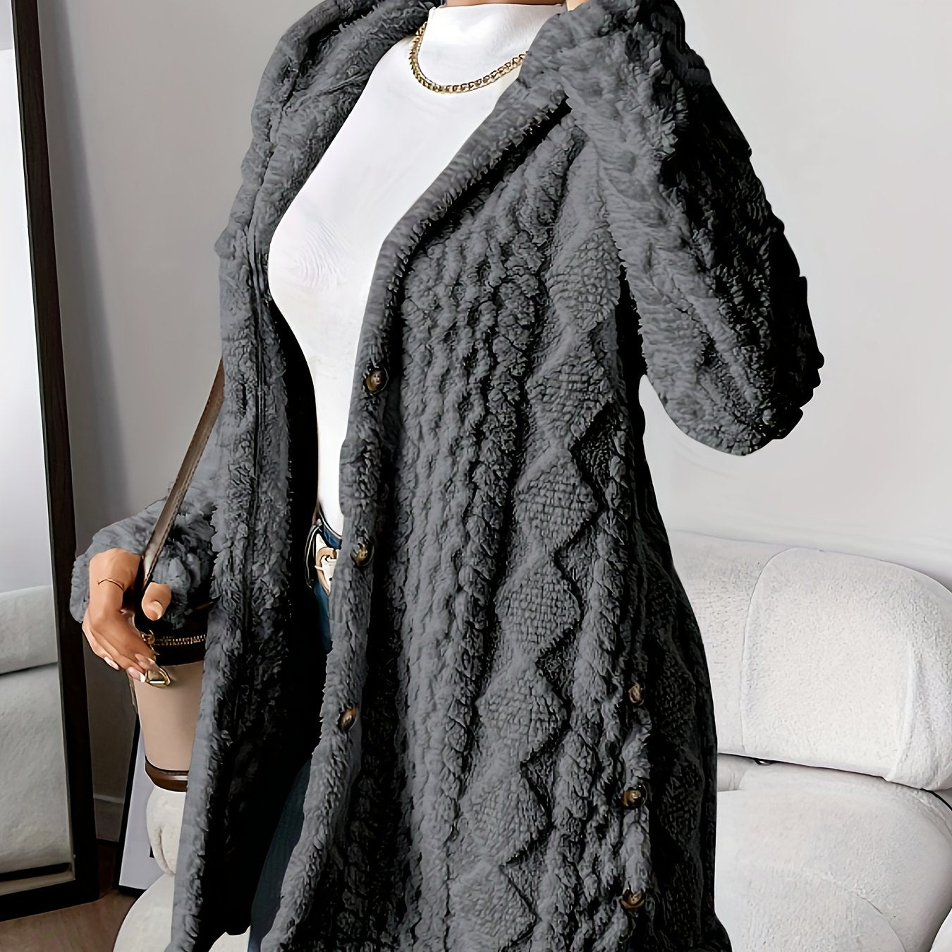 Weiches Langes Damenhoodie – Marit