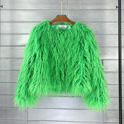 Eleganter Damen Kunstpelzmantel – Soraya