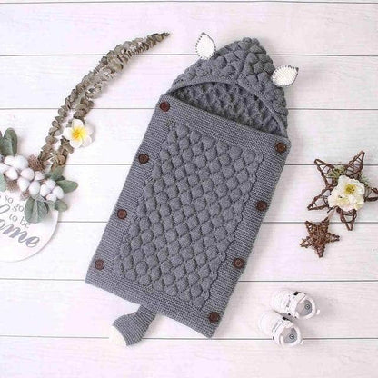 Winterlicher gestrickter Babyschlafsack – Livia