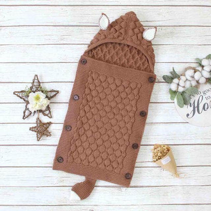 Winterlicher gestrickter Babyschlafsack – Livia