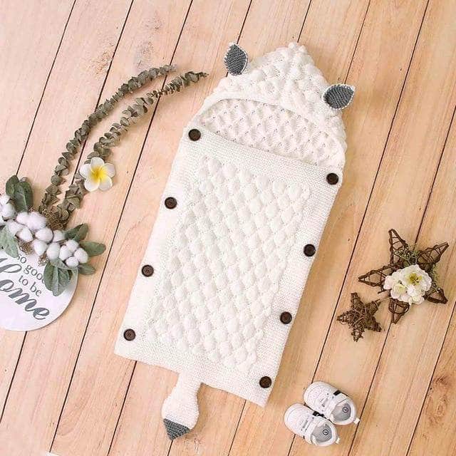 Winterlicher gestrickter Babyschlafsack – Livia