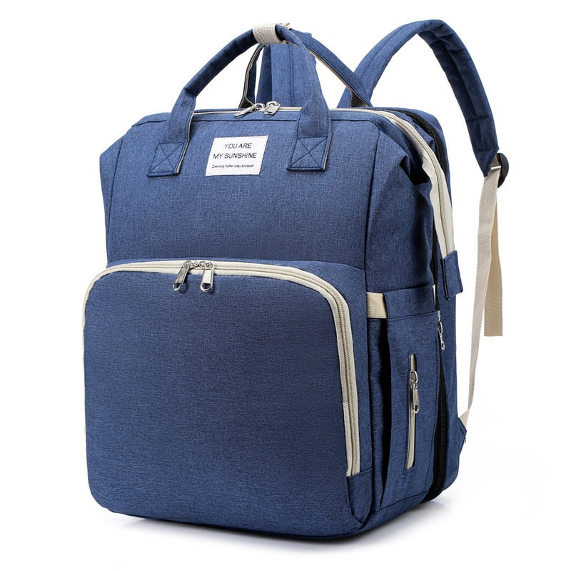 Tragbares Babybett und Wickeltasche – Multifunktionaler Reise-Rucksack