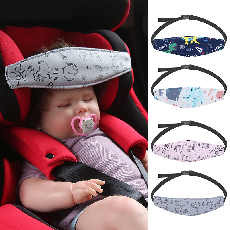 Baby Kopfstütze Auto, verstellbar, Cartoon-Muster, Sicherheit, Schlafhilfe, 4 Designs